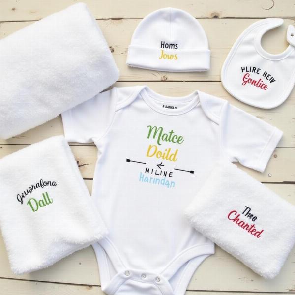 Bestickte Babykleidung: Geschenkideen zur Geburt und Taufe