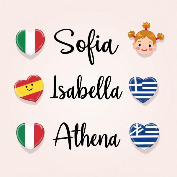 Schöne italienische, spanische und griechische Mädchennamen