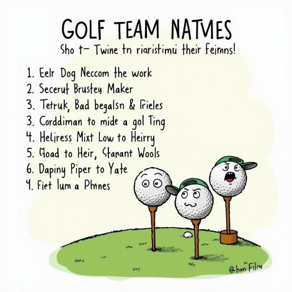 Lustige Golf Team Namen