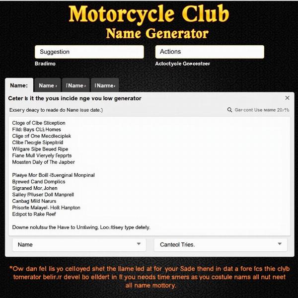 Motorrad Club Namen Generator Online