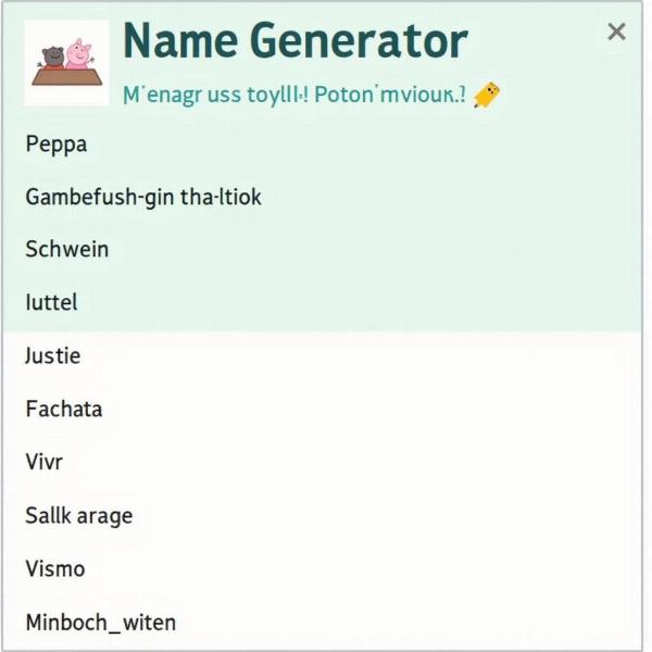 Namensgenerator für Peppa Wutz Figuren