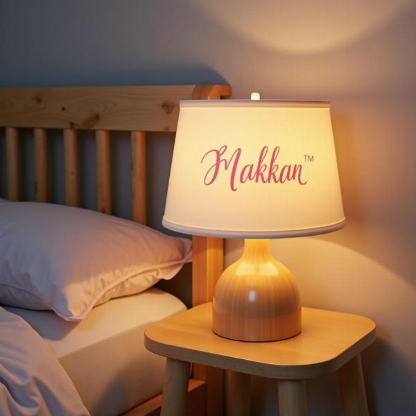 Personalisierte Kinderlampe mit Namen leuchtet sanft im Kinderzimmer eines Kindes.