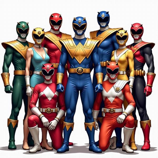 Gruppenbild der Power Rangers