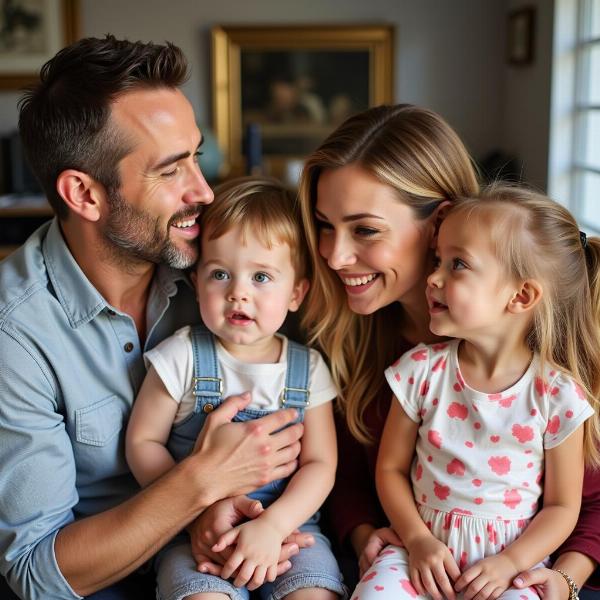 Ryan Reynolds und Blake Lively mit ihren Kindern