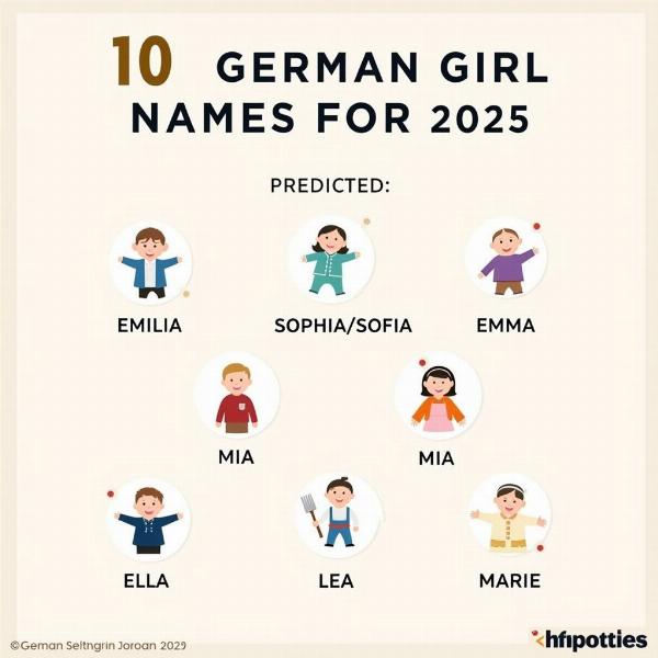 Top 10 Mädchennamen 2025 in Deutschland