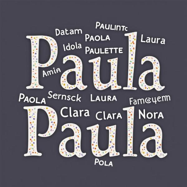 Variationen des Namens Paula