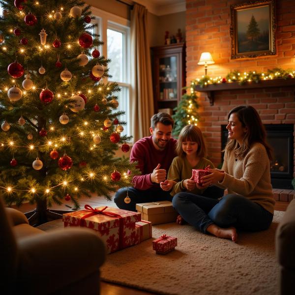 Weihnachtsbaum mit Familiennamen