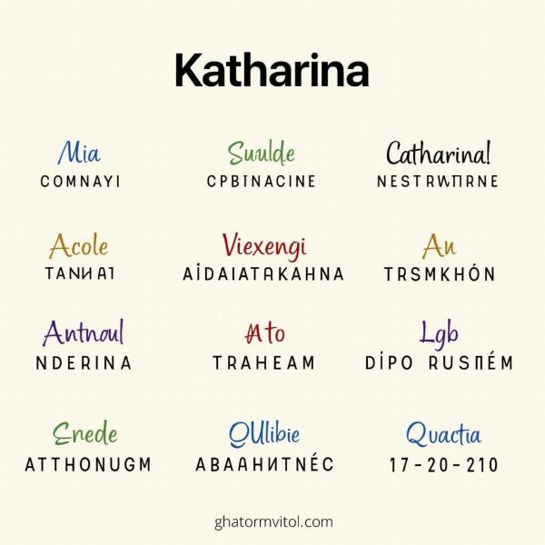 Bedeutung des Namens Katharina - Varianten