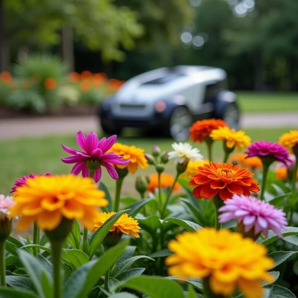 Blumen inspirieren Mähroboter Namen