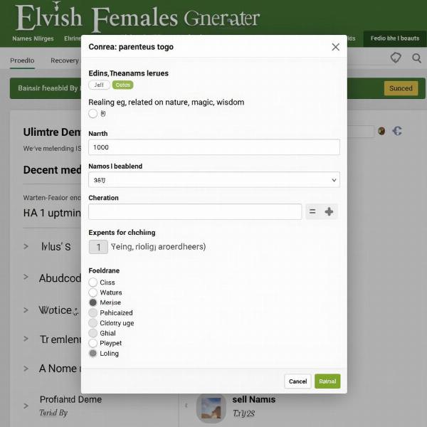 Online Elbischer Namen Weiblich Generator