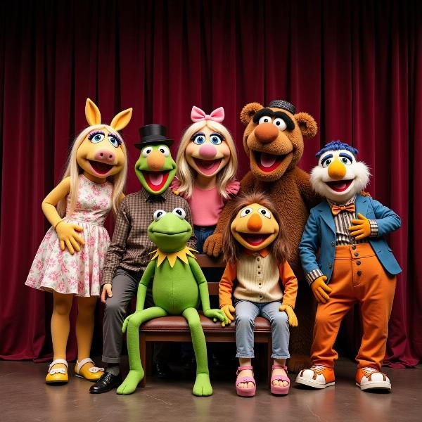 Gruppenbild der Muppet Show Figuren