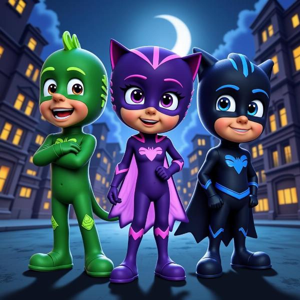 PJ Masks Nebencharaktere: Romeo, Luna Girl und Night Ninja