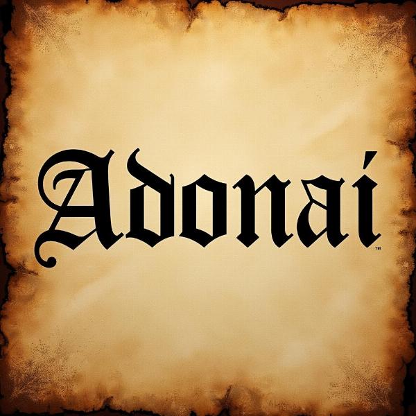 Der Name Adonai in hebräischer Schrift