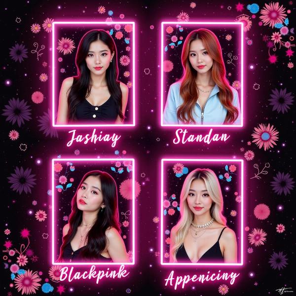 Blackpink Wallpaper mit Namen personalisiert