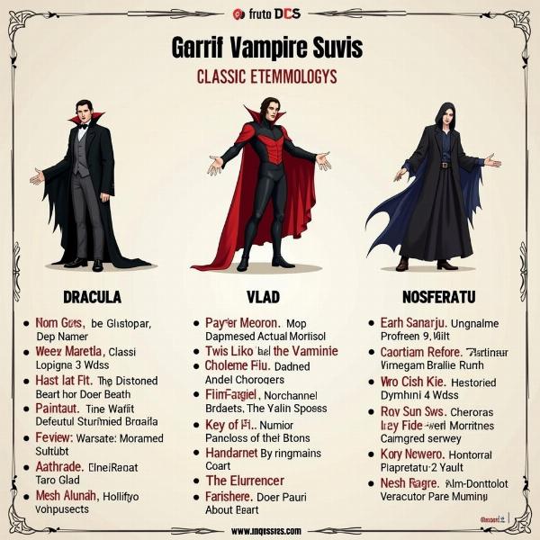 Klassische Vampirnamen und ihre Bedeutungen: Dracula, Vlad, Nosferatu