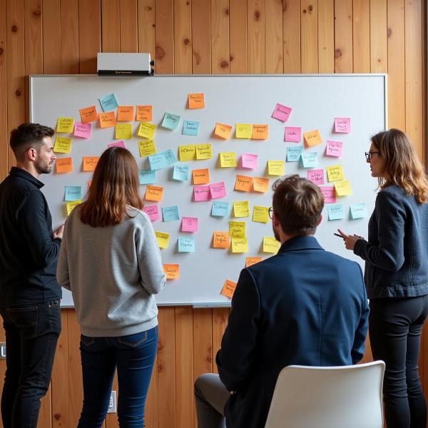 Brainstorming für Namensideen in Sömmerda: Ein Team sitzt zusammen und diskutiert verschiedene Namensvorschläge, wobei sie die lokale Kultur und Geschichte berücksichtigen.