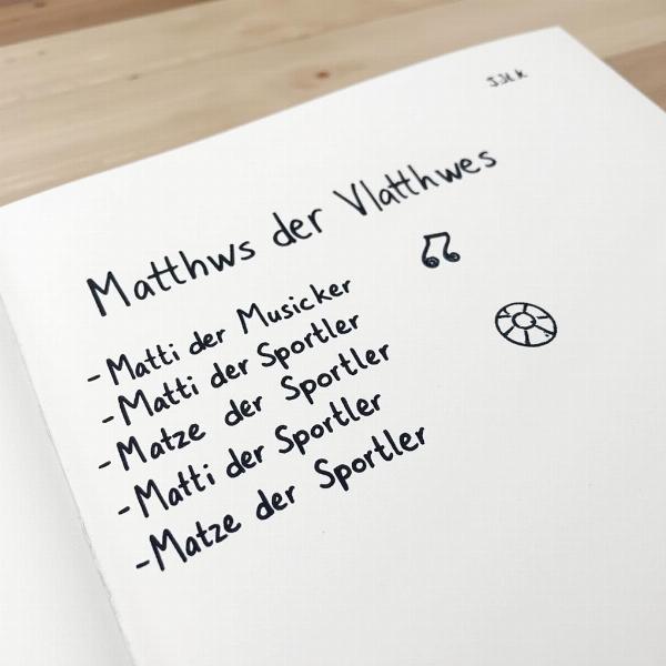 Persönliche Spitznamen für Matthias